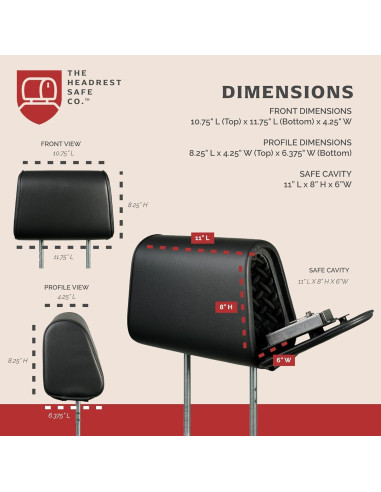 Asiento del Pasajero con Respaldo Seguro EL RESPALDO SEGURO - Negro