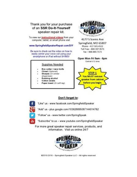 Kit de reparación de borde de espuma Pioneer 2A8 - 2 altavoces