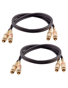 Cable de Audio RCA Doble Masculino 2 Pies Seismic Audio Premium