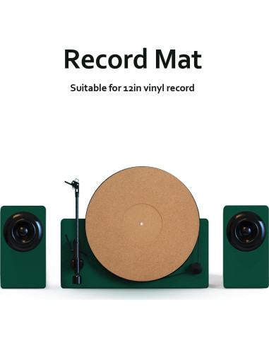 Alfombrilla Antideslizante Joyzan de Corcho para Tocadiscos 295 mm