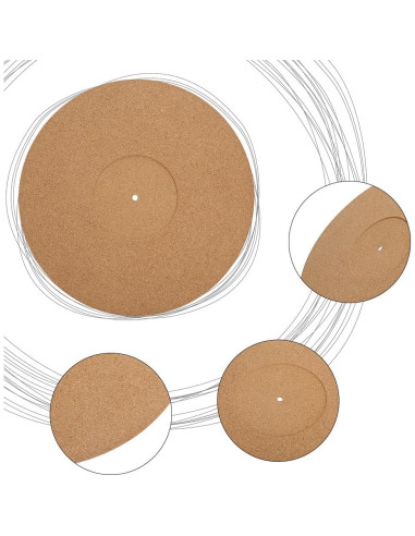 Alfombrilla Antideslizante Joyzan de Corcho para Tocadiscos 295 mm