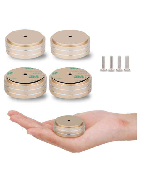 Pies de Aislamiento Monosaudio para Tornamesa y Altavoces Oro