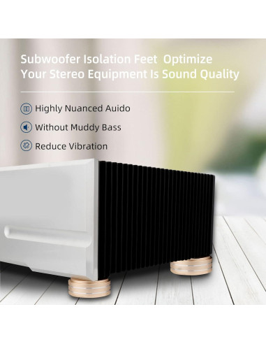 Pies de Aislamiento Monosaudio para Tornamesa y Altavoces Oro