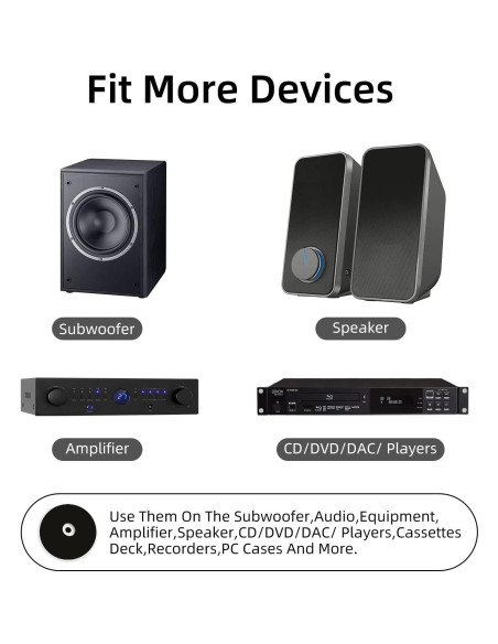 Pies de Aislamiento Monosaudio para Tornamesa y Altavoces Oro