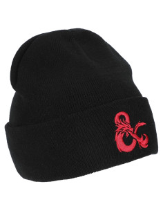 Gorro de Acrílico Negro Bordado Dungeons & Dragons Ampersand
