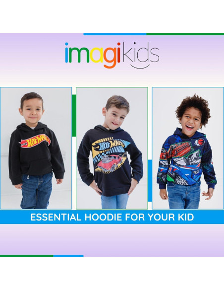 Sudadera con Capucha Hot Wheels para Niños 5T - Forro Polar