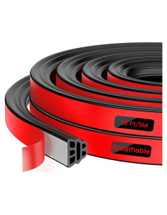 Sello de Burlete de Puerta Nest Timber 5 Metros Goma Negra