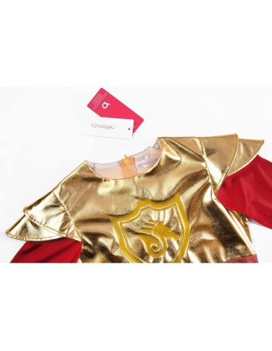 Disfraz de Soldado Romano ReliBeauty para Niños con Casco y Capa