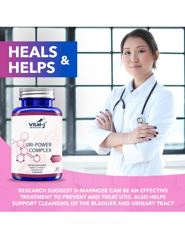 Suplemento Urinario Vital-J 1350mg - D-Manosa, Arándano, Hibisco