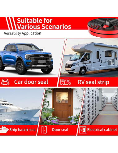 Sello de Burlete de Puerta Nest Timber 5 Metros Goma Negra