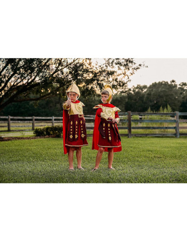 Disfraz de Soldado Romano ReliBeauty para Niños con Casco y Capa