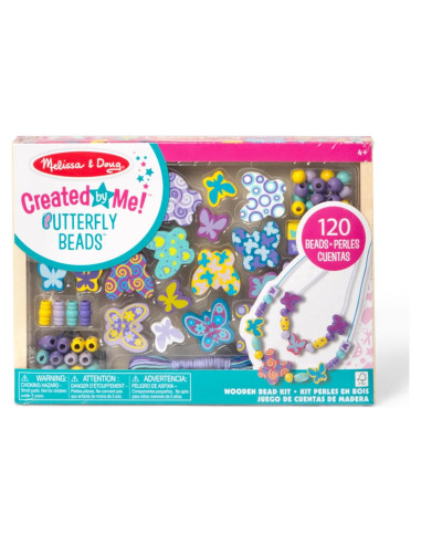 Kit de Cuentas de Madera Melissa & Doug Mariposa 125 Piezas