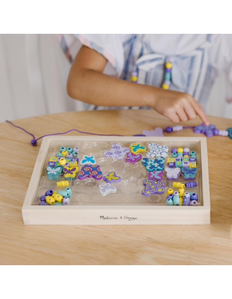 Kit de Cuentas de Madera Melissa & Doug Mariposa 125 Piezas