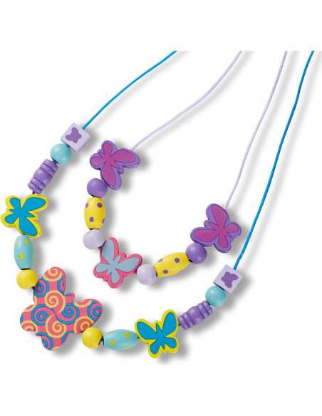 Kit de Cuentas de Madera Melissa & Doug Mariposa 125 Piezas