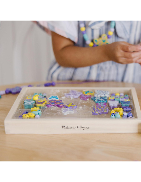 Kit de Cuentas de Madera Melissa & Doug Mariposa 125 Piezas