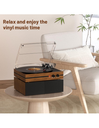 Reproductor de Vinilo Mersoco M483 con Altavoces Estéreo Bluetooth