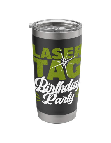 Vaso de Acero Inoxidable Aislado 20 oz Negro - Laser Tag Fiesta