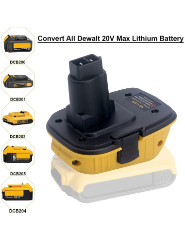 Adaptador DCA1820 DEWALT 18V a 20V para Baterías Litio