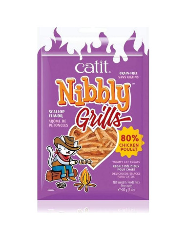 Golosinas para Gatos Catit Nibbly Grills Pollo y Vieira 30g