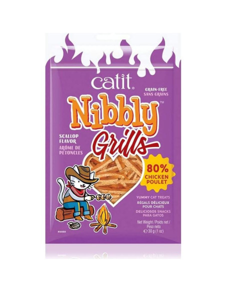 Golosinas para Gatos Catit Nibbly Grills Pollo y Vieira 30g