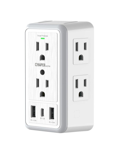 Cargador de Pared USB Super Electro SL-826SB-2A1C 6 Salidas