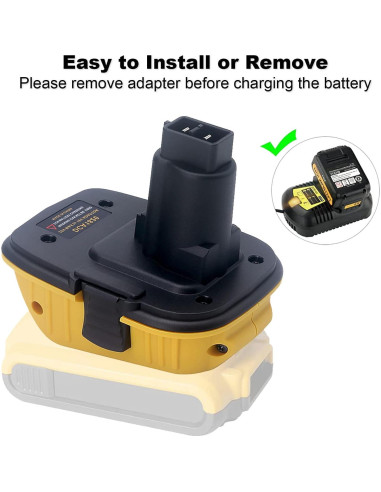 Adaptador DCA1820 DEWALT 18V a 20V para Baterías Litio