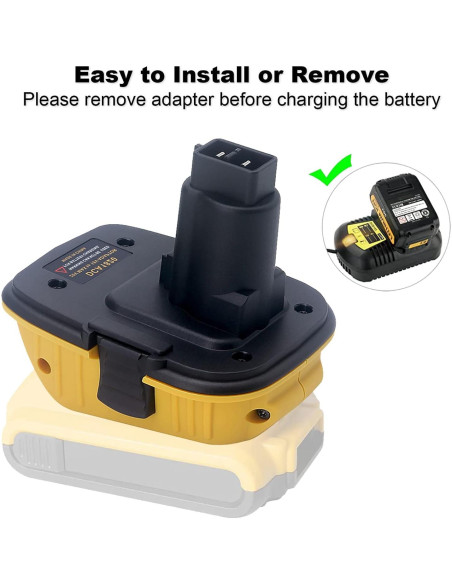Adaptador DCA1820 DEWALT 18V a 20V para Baterías Litio