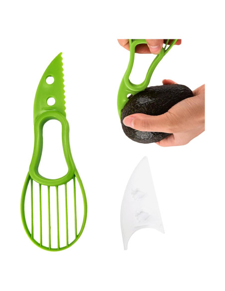 Cortador de Aguacate 3 en 1 Genérico Verde - Ligero y Duradero