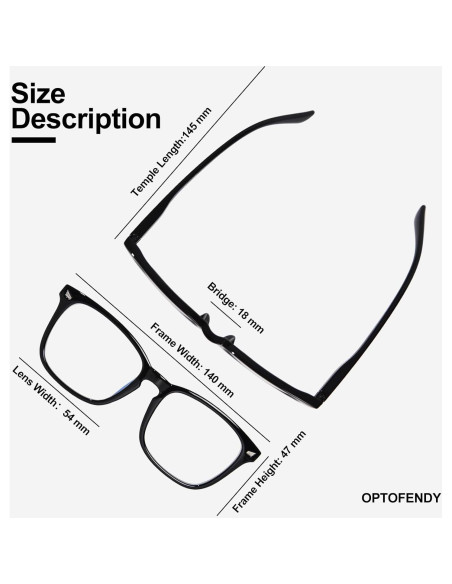 Gafas Anti Luz Azul OPTOFENDY para Hombres y Mujeres - Modelo 7708