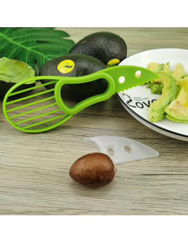 Cortador de Aguacate 3 en 1 Genérico Verde - Ligero y Duradero