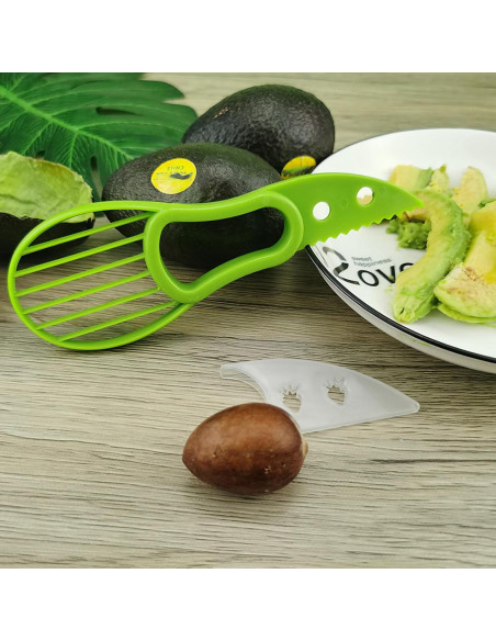 Cortador de Aguacate 3 en 1 Genérico Verde - Ligero y Duradero