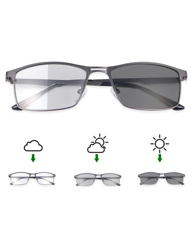 Gafas de lectura bifocales fotocromáticas Vepiant 1.0x UV400