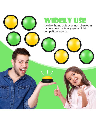 Yunsailing 12 Buzzers Grabables para Juegos de Aula y Trivia