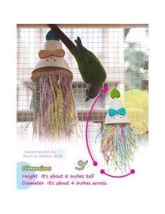 Juguete para Aves Lewinhook - Accesorio de Madera y Papel Colorido 2