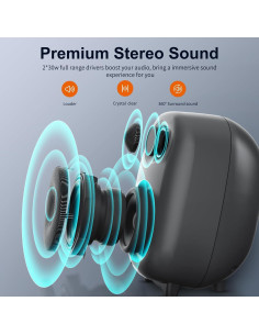 Altavoces de Estantería BESTISAN SR06, 60W Bluetooth 5.0 2