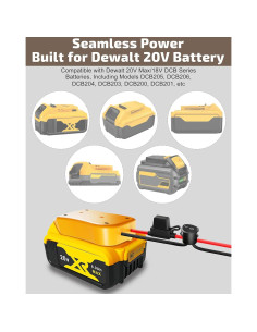 Adaptador de Batería Dewalt 20V Crivon con Interruptor Inline 2