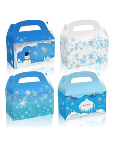 Cajas de Regalo Navideñas HOWAF 12 Piezas Copos de Nieve