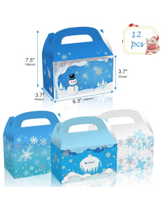 Cajas de Regalo Navideñas HOWAF 12 Piezas Copos de Nieve 2