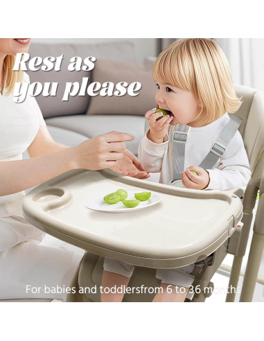 Silla Alta Multifuncional Plegable para Bebés 8 en 1 Marrón