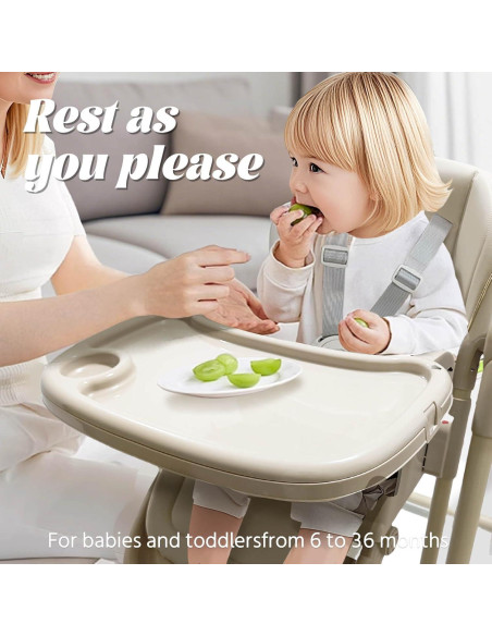 Silla Alta Multifuncional Plegable para Bebés 8 en 1 Marrón