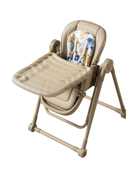 Silla Alta Multifuncional Plegable para Bebés 8 en 1 Marrón