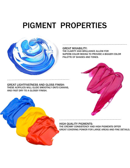 Set de Pintura Acrílica Artecho 12 Colores 500ml No Tóxica