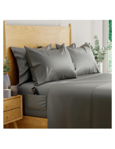 Juego de Sábanas Doble DREAMCARE Eucalipto 100% Tencel 6 Piezas