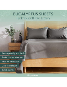 Juego de Sábanas Doble DREAMCARE Eucalipto 100% Tencel 6 Piezas 2