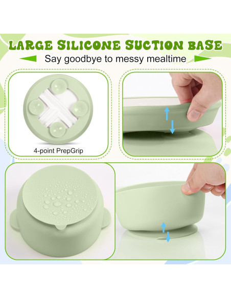 Domensi Set 4 Platos y Cuencos Antideslizantes para Niños