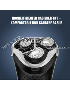 Afeitadora eléctrica MAX-T 8101 recargable IPX7 con recortadora 2