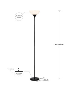 Lámpara de Pie LED Dimmable Brightech Sky Dome - Negro 2