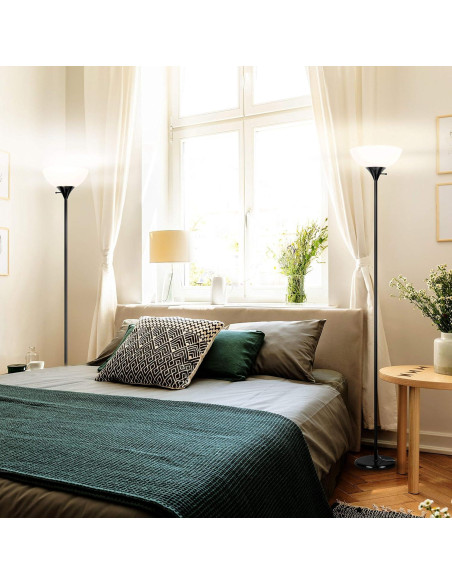 Lámpara de Pie LED Dimmable Brightech Sky Dome - Negro