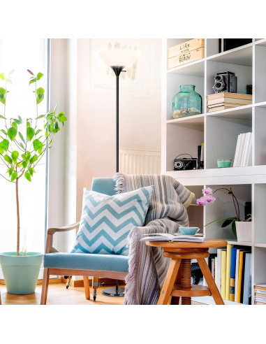 Lámpara de Pie LED Dimmable Brightech Sky Dome - Negro