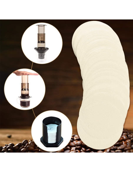 Filtros de papel Outus para café Aeropress 500 piezas 6.35 cm